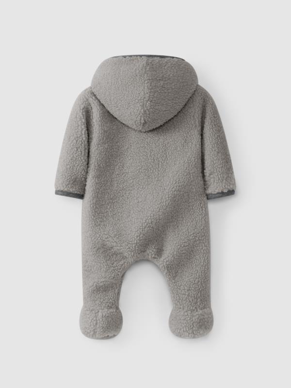 Traje de abrigo de borreguito con capucha