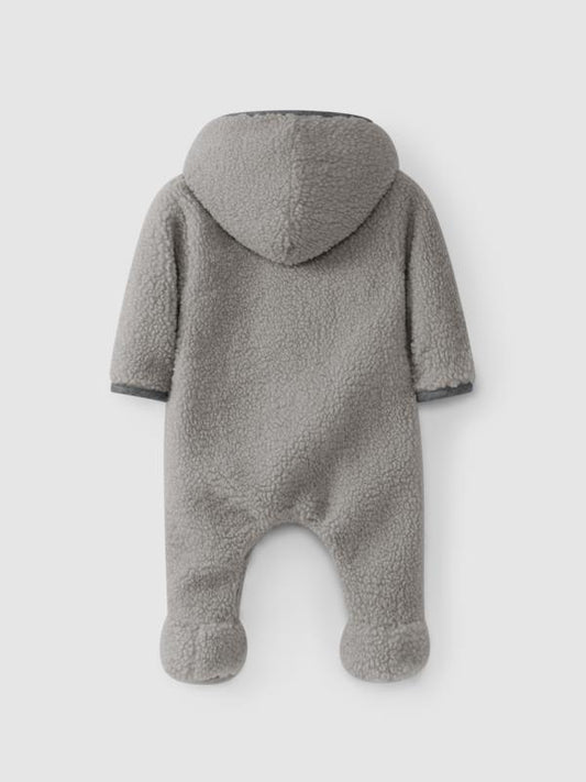 Traje de abrigo de borreguito con capucha