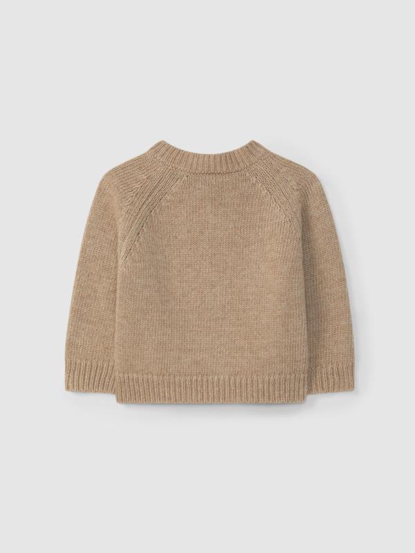 Abrigo de punto con cuello redondo