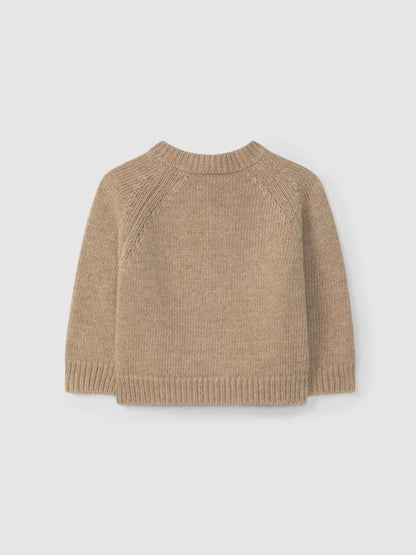 Abrigo de punto con cuello redondo