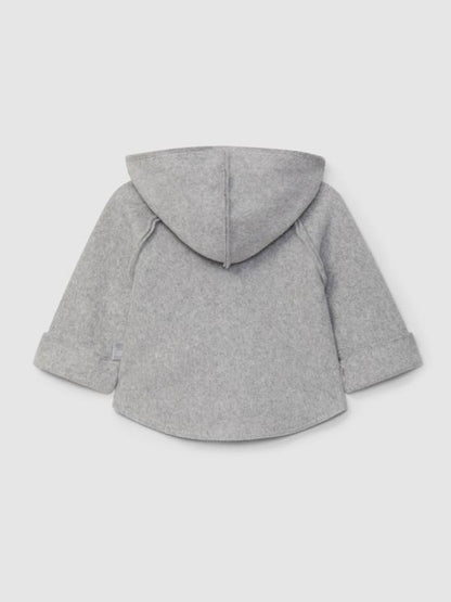 Abrigo con capucha en polar de algodón orgánico