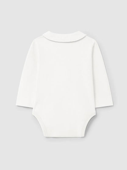 Body liso con cuello peter-pan de algodón orgánico - vista alternativa