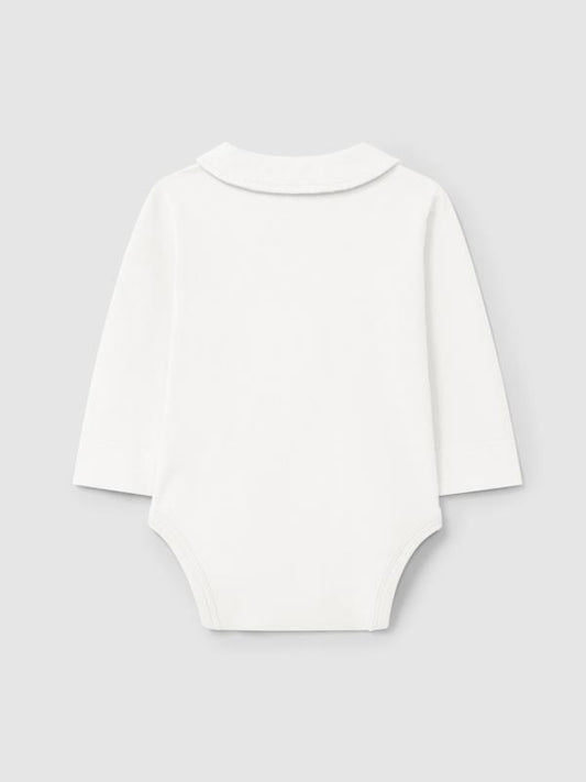 Body liso con cuello peter-pan de algodón orgánico