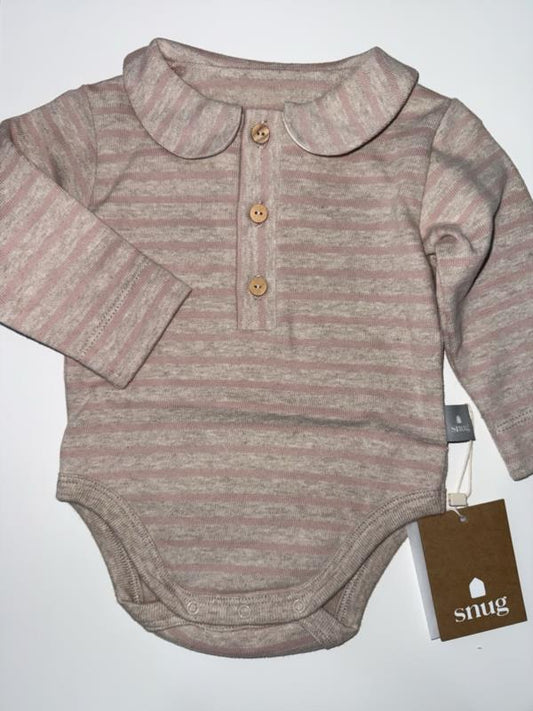 Body a rayas en punto cardado