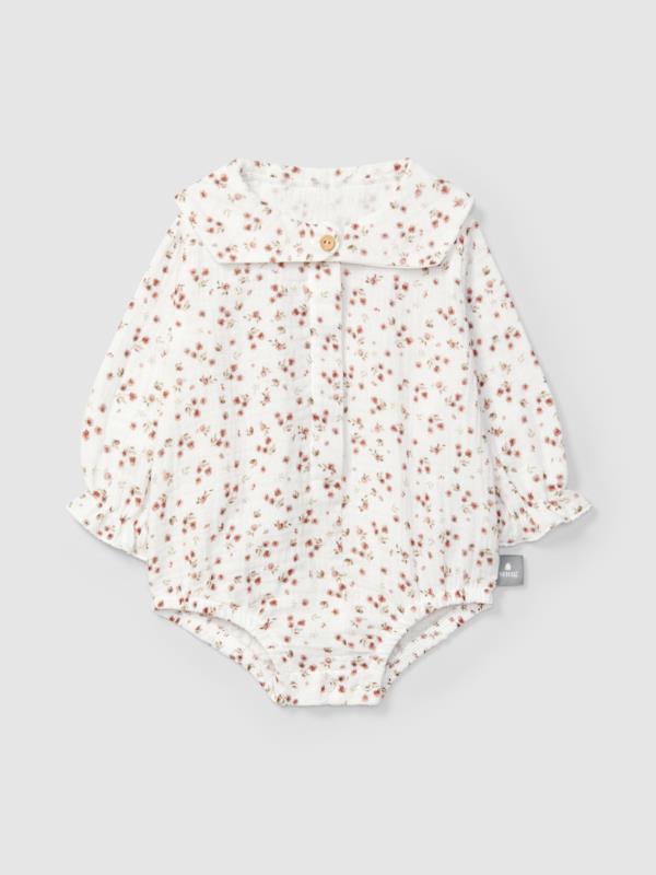 Body de muselina estampado floral