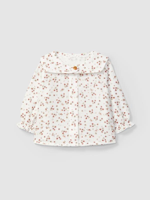 Blusa de muselina estampado floral