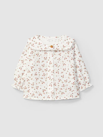 Blusa de muselina estampado floral
