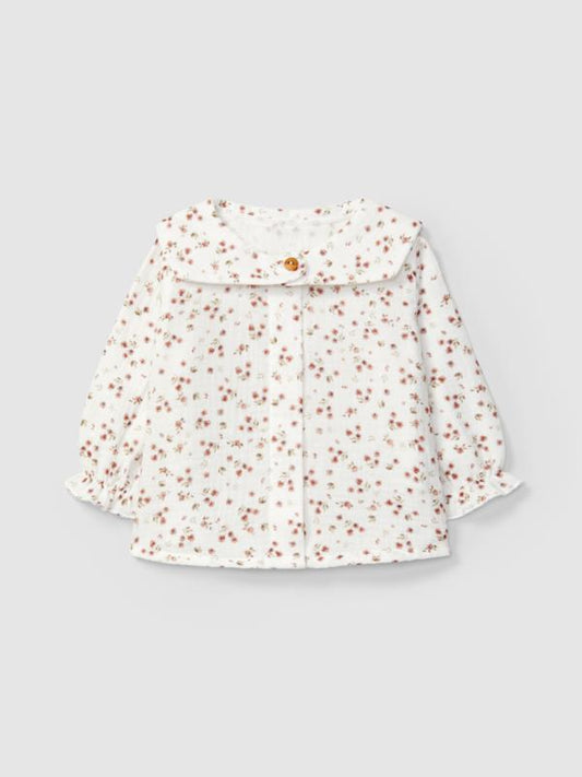 Blusa de muselina estampado floral