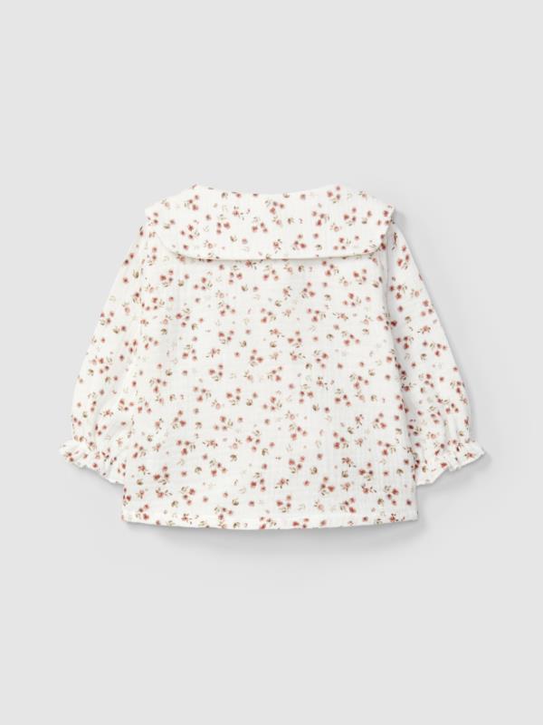 Blusa de muselina estampado floral - vista alternativa