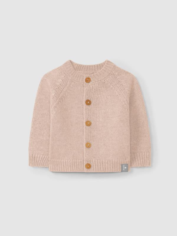 Abrigo de punto con cuello redondo