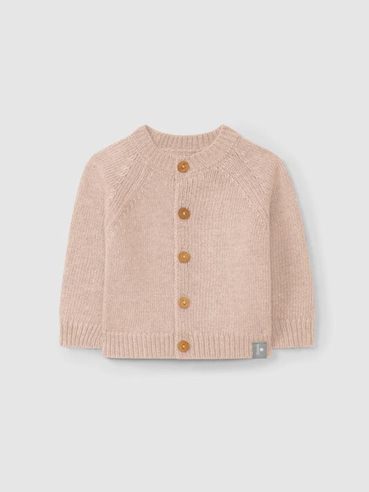 Abrigo de punto con cuello redondo