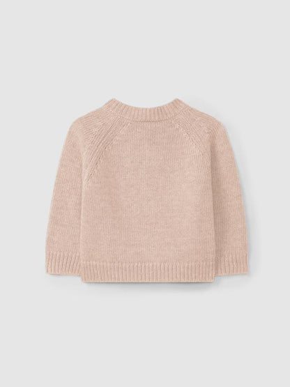 Abrigo de punto con cuello redondo