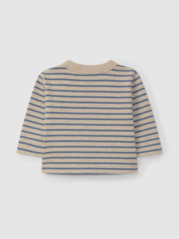 Camiseta Manga larga a rayas en punto cardado - vista alternativa