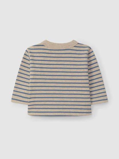 Camiseta Manga larga a rayas en punto cardado - vista alternativa