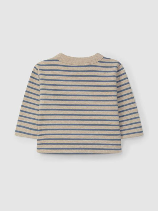 Camiseta Manga larga a rayas en punto cardado - vista alternativa
