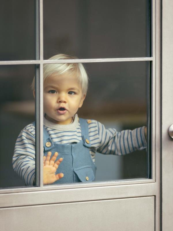 Camiseta Manga larga a rayas en punto cardado