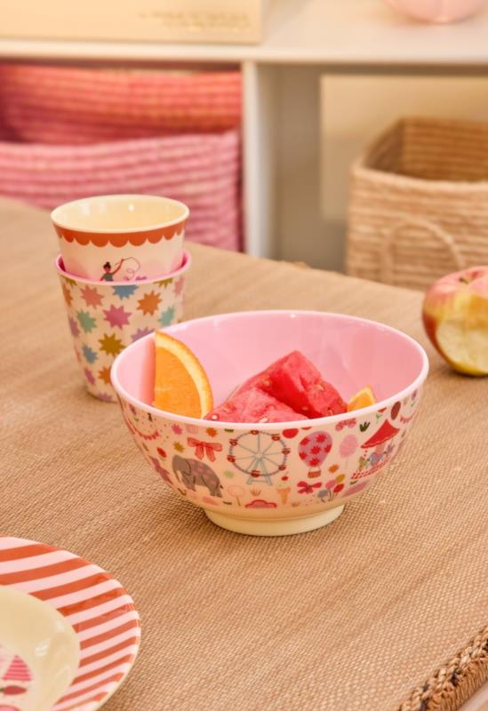 Mediano Bol para Niños - Rosa - Fun Fair Print