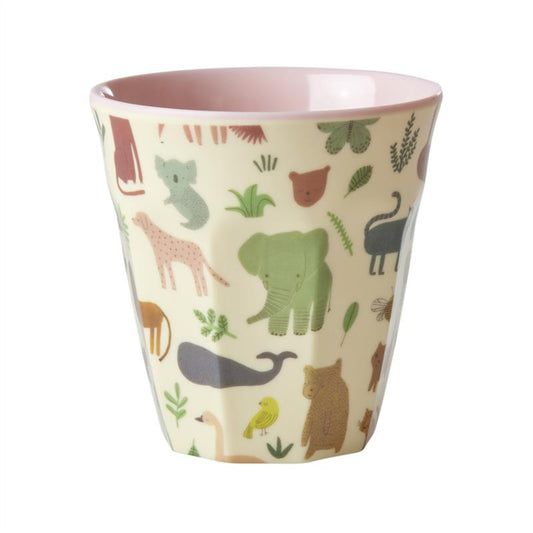 Mediano Vaso - Rosa suave - Sweet Jungle Print
