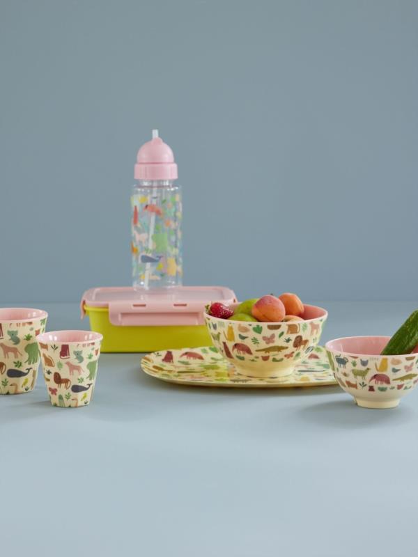 Mediano Vaso - Rosa suave - Sweet Jungle Print - detalle