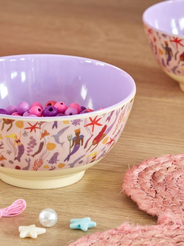 Mediano Bol para Niños - Lavanda - Mermaid Print