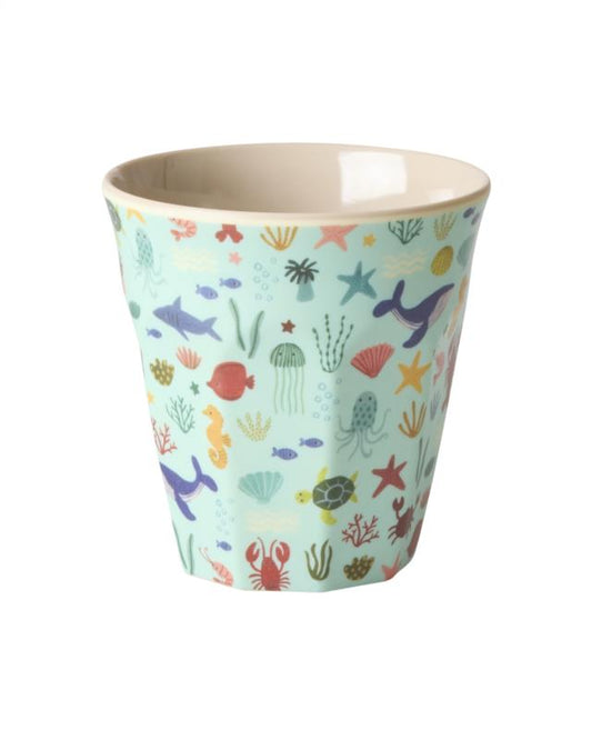 Mediano Vaso para Niños - Azul - Ocean Print