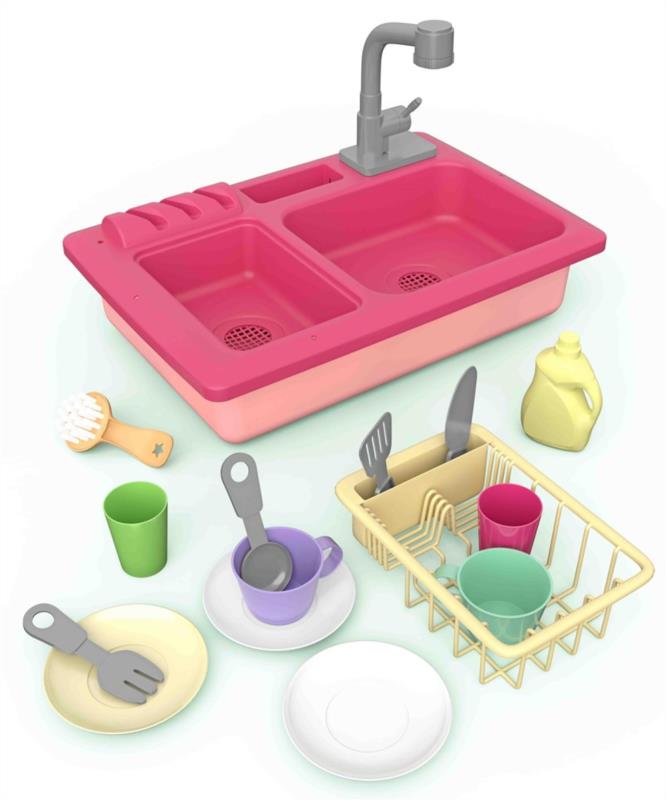 Fregadero de cocina con complementos y grifo - packaging