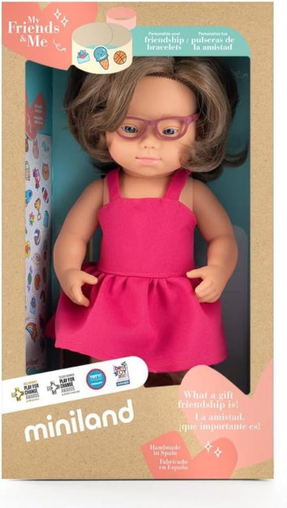 Muñeca con Síndrome de Dawn My Friends & Me 38 cm - en uso