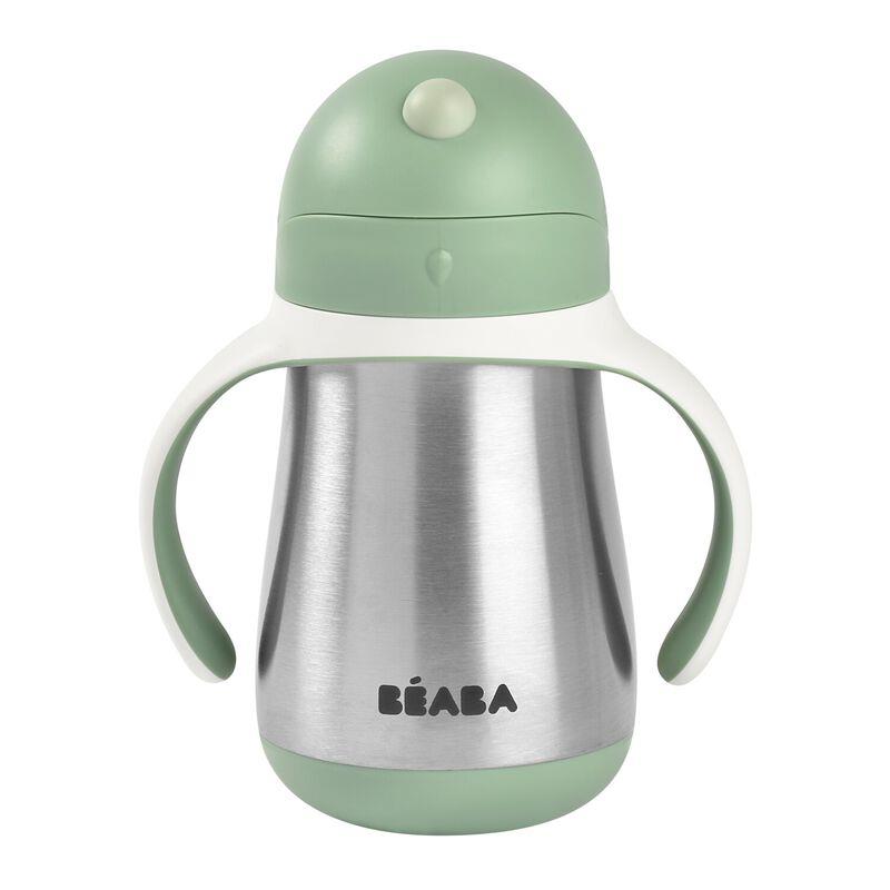 Taza Inox pajita 250ML verde Salvia
