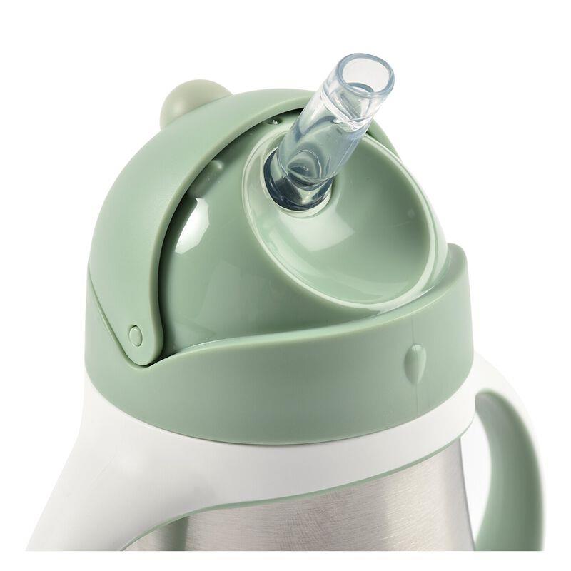 Taza Inox pajita 250ML verde Salvia
