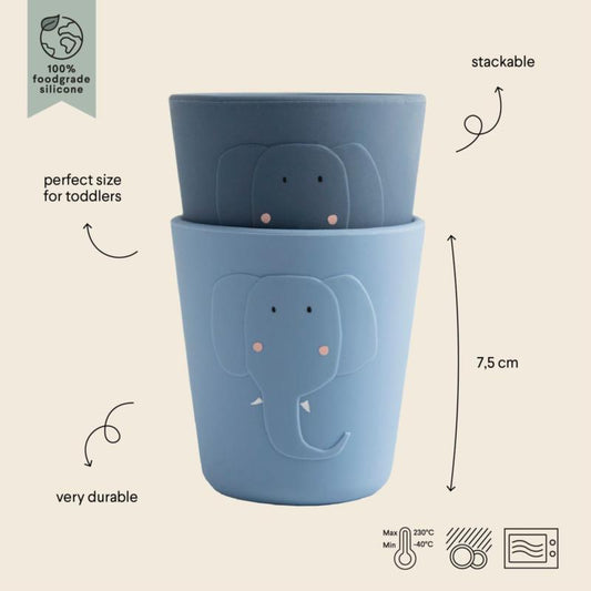 Silicona vaso 2-pack - Mrs. Elephant