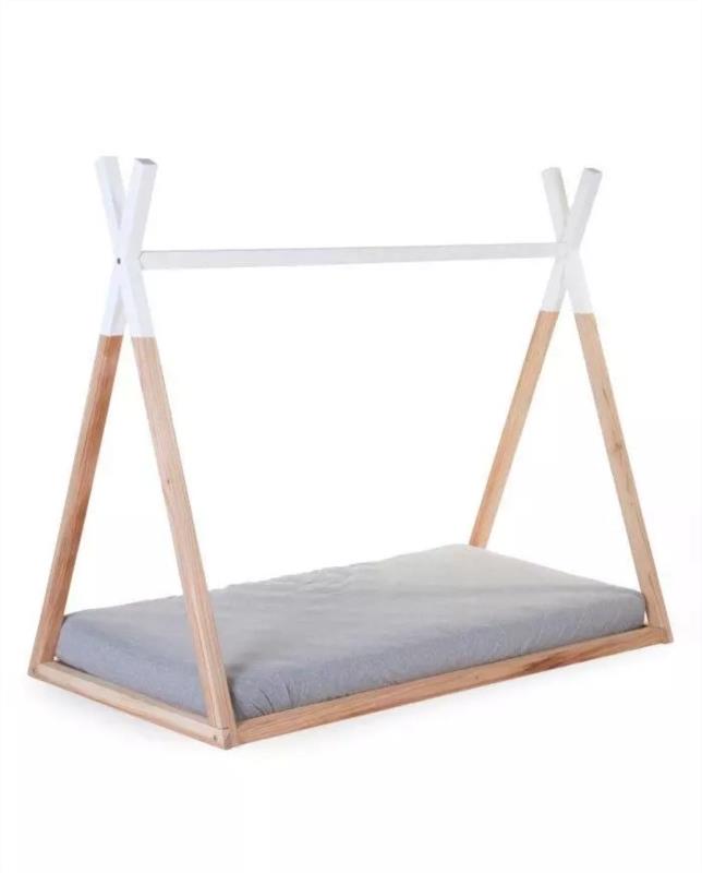 CAMA TIPI NATURAL BLANCA 70X140