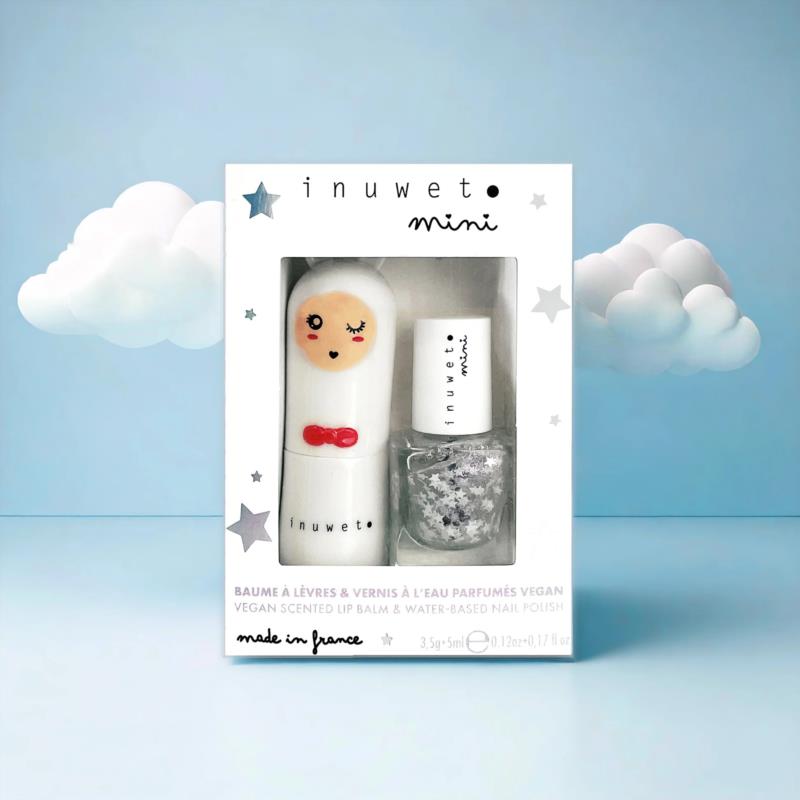 Set labial + esmalte ALGODÓN DE AZÚCAR - en uso