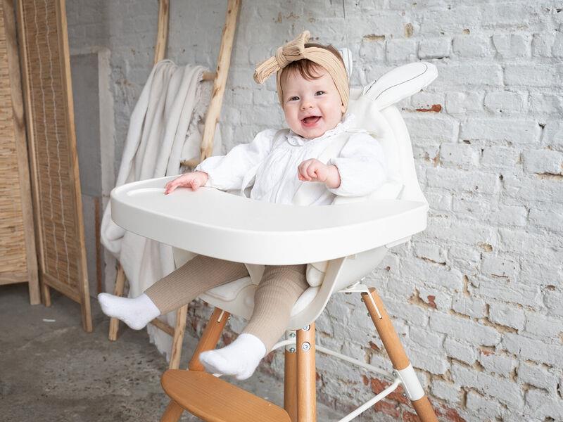 EVOLU BANDEJA TRONA BLANCA + MANTEL SILIC