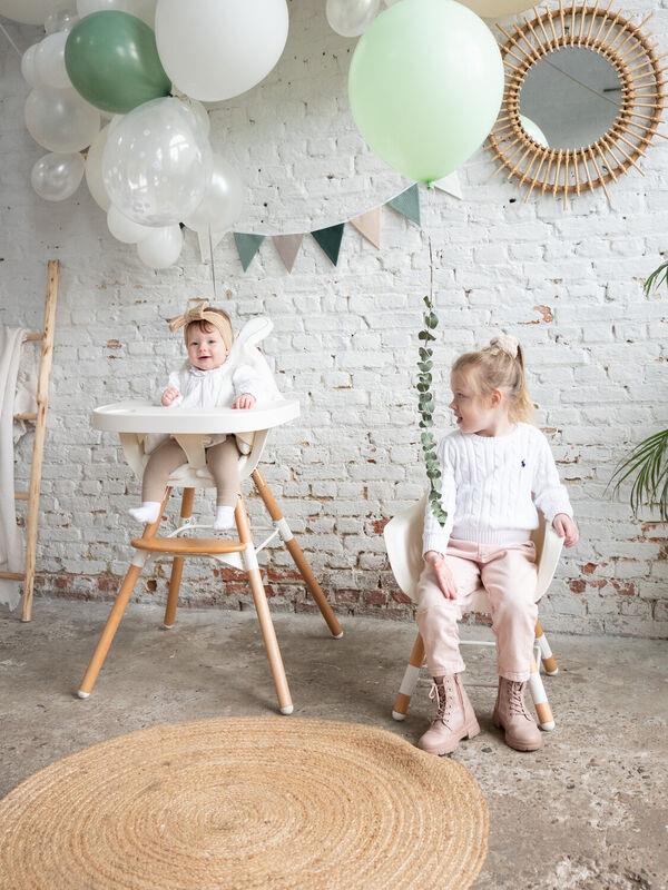 EVOLU BANDEJA TRONA BLANCA + MANTEL SILIC