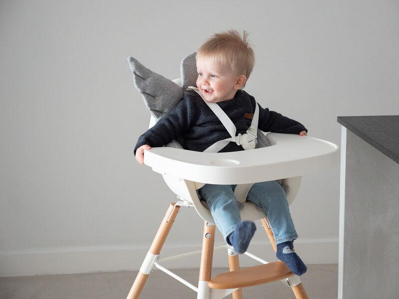 EVOLU BANDEJA TRONA BLANCA + MANTEL SILIC