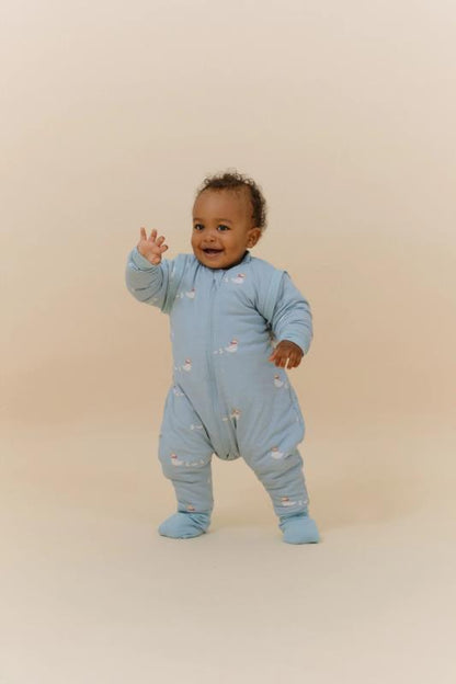 PIJAMA MANTA  DUCK FAMILY MANGAS 2.5 2Y - en uso