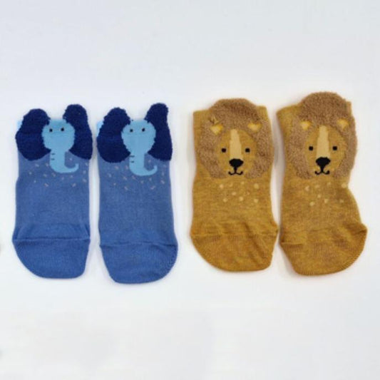 Calcetines antideslizantes (2u) Attipas - Elephant + Lion