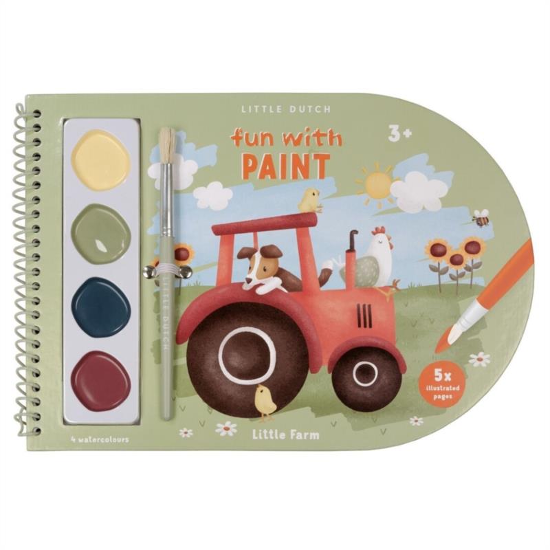 LIBRO ACUARELAS COLOREAR PEQUEÑA GRANJA