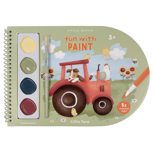 LIBRO ACUARELAS COLOREAR PEQUEÑA GRANJA