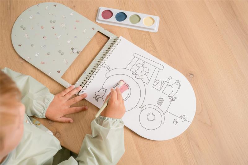 LIBRO ACUARELAS COLOREAR PEQUEÑA GRANJA