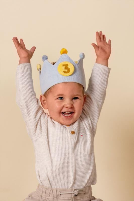 CORONA DE CUMPLEAÑOS CON NÚMEROS - AZUL Little Dutch