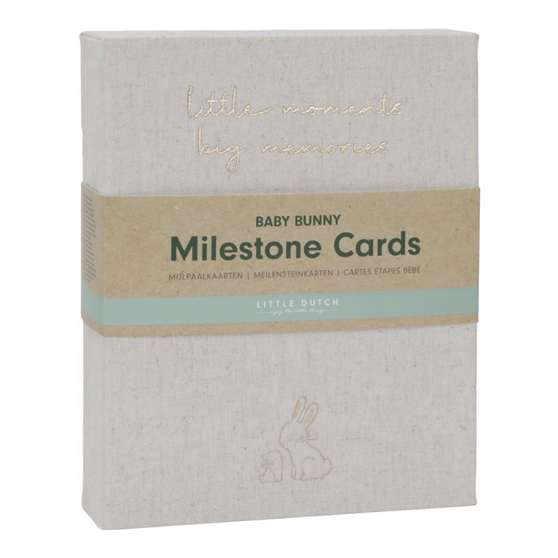 TARJETAS MILESTONE BABY BUNNY FSC LITTLE DUTCH