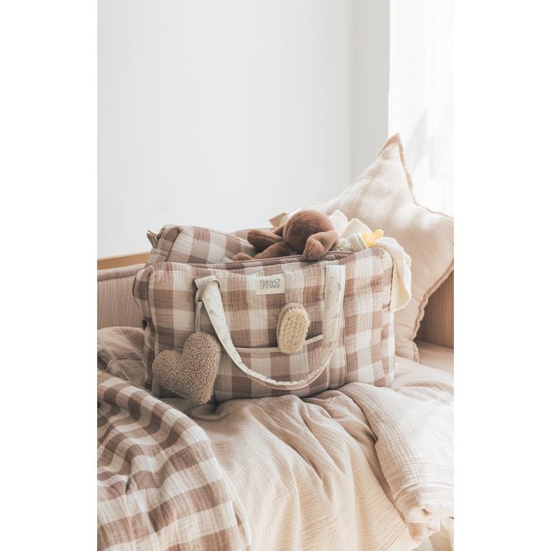 BOLSA MATERNIDAD CAMILA VICHY CARAMEL