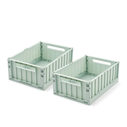 Weston Medium Storage Box 2-Pack - Light Peppermint