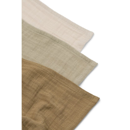Lewis Muslin Cloth 3-Pack - Sandy mix