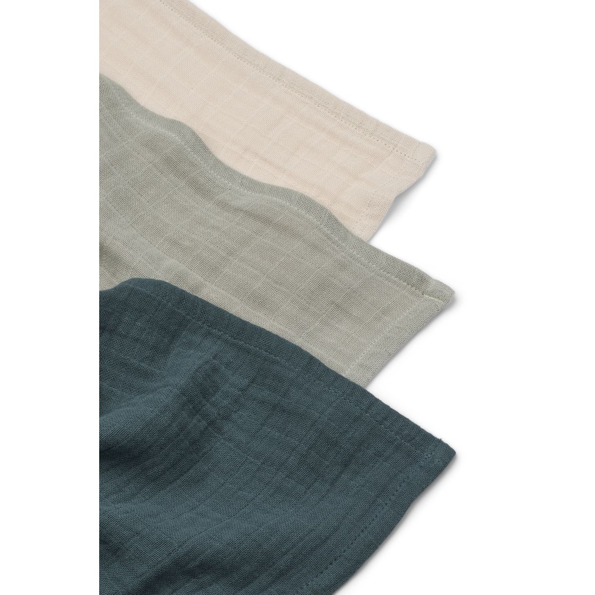Lewis Muslin Cloth 3-Pack - Dove blue mix