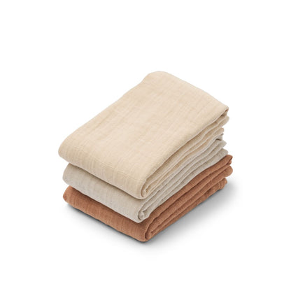 Lewis Muslin Cloth 3-Pack - Tuscany rose mix