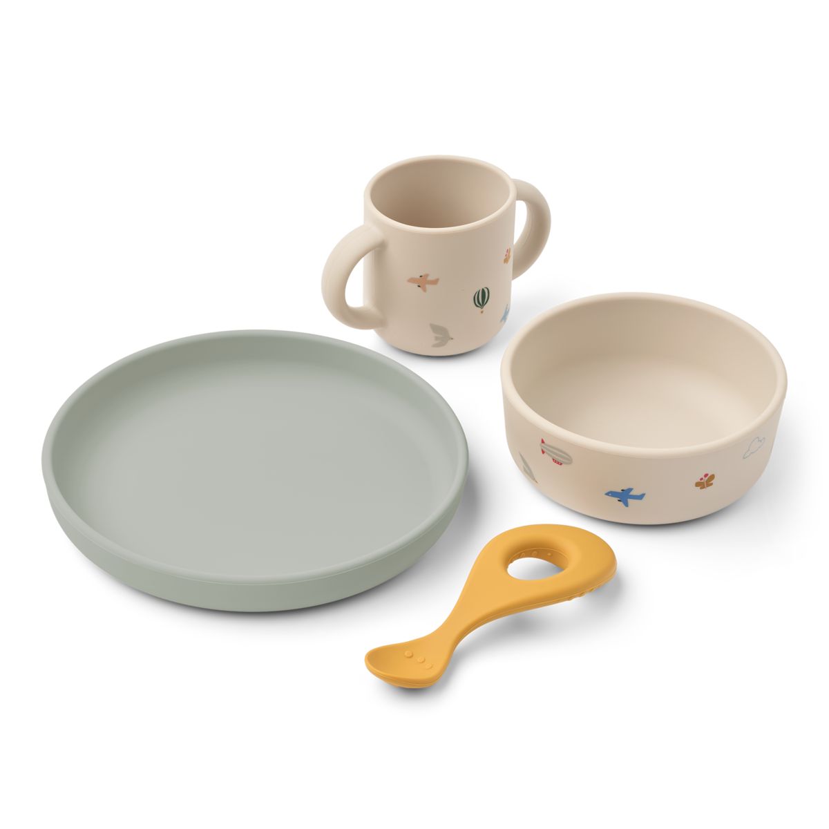 Vivi Printed Tableware Set - Flying / Sandy