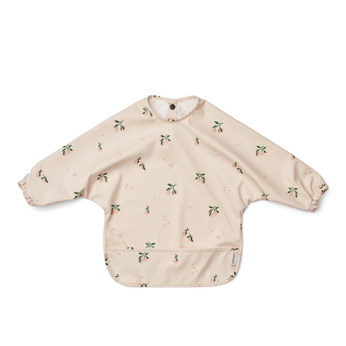 Merle Printed Cape Bib - Peach / Sea shell mix