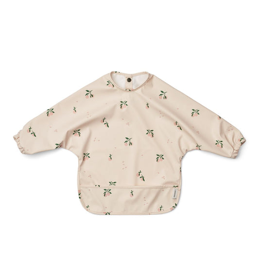 Merle Printed Cape Bib - Peach / Sea shell mix